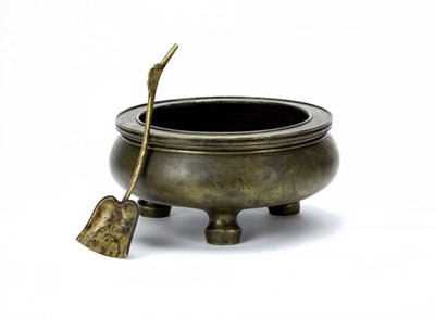 日本铜香炉-古董交易网